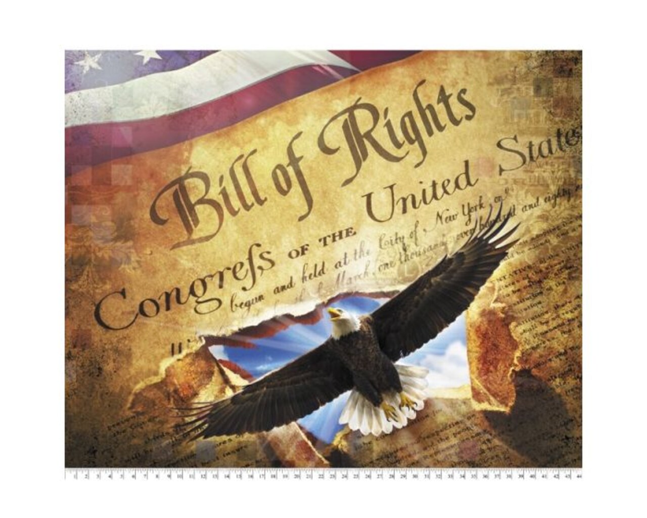American Independence Digital Cotton Print Fabric Panel | 100% Cotton | Sold By the Panel